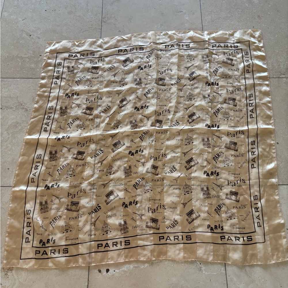 Vintage Paris France Scarf